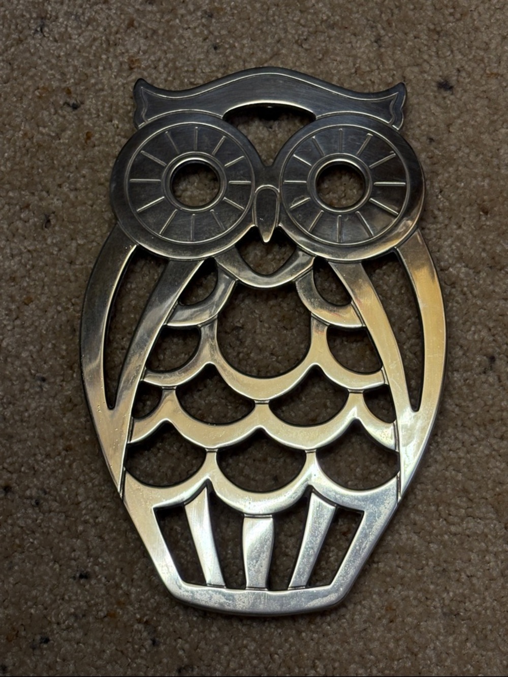 Owl Shaped Silver plated trivet